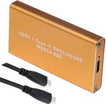 10 Гбит/с USB 3.1 type-c для MSATA SSD Корпус USB3.1 USB-C для mini SATA Адаптер для жесткого диска mSATA SSD Внешняя коробка ASM1351