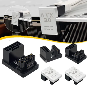 12 + 4 От 16 P до 16 P Плата адаптера Питания Из Алюминиевого Сплава с ЧПУ в виде ракушки для мужчин и Женщин ATX3.0 Источник Питания 2VHPWR для видеокарты PCIe5.0