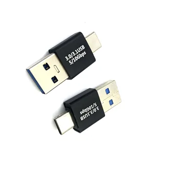 1шт Штекер USB C Type-C к USB3.0 Штекерный кабель-адаптер Для зарядки, Синхронизации данных, Конвертер USB 3.1 Type C