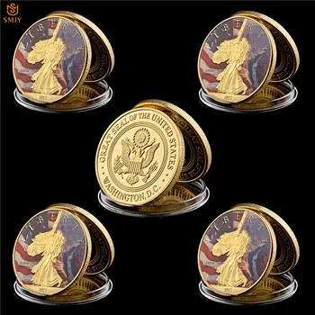 2017 Цветная металлическая монета Liberty Goddess US Grand Canyon Proud Gold Challenge для коллекции