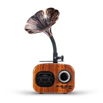 2023 Bluetooth-Динамик Ретро Деревянная Портативная Коробка Беспроводной Мини-Динамик на открытом воздухе Для звуковой системы TF FM-радио Музыка MP3 Сабвуфер