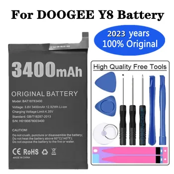 2023 Года Новый Оригинальный Аккумулятор Для Doogee Y8 BAT18783400 3400 мАч, Сменные Батареи Bateria + Инструменты + Номер для отслеживания