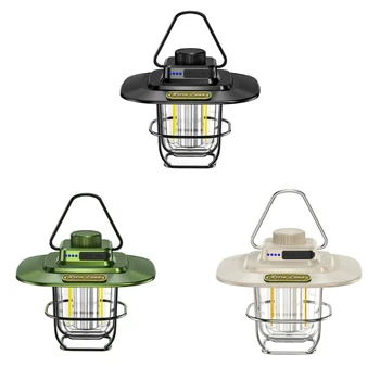 2023 Новая Ретро-лампа, Портативный Походный фонарь, USB-Перезаряжаемая Походная палатка, Дорожный фонарь, Винтажное наружное освещение, Походный фонарь