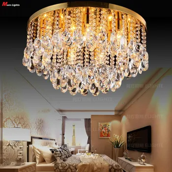 50 см Заподлицо Монтируемые Современные Потолочные светильники K9 хрустальный потолочный Светильник для спальни, гостиной, модного Потолочного освещения с кристаллами