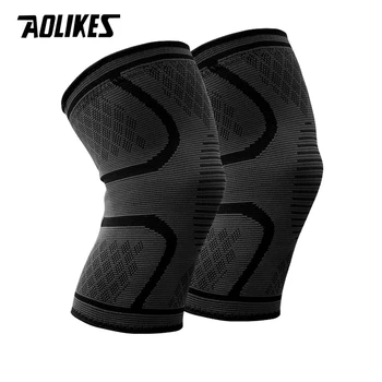 AOLIKES 1 пара наколенников для спорта, бега, верховой езды, баскетбола, наколенники для мужчин и женщин, высококачественная дышащая защита колена