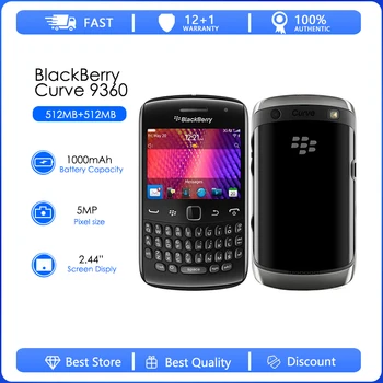 Blackberry 9360 Восстановлен-Оригинальная кривая Apollo QWERTY 5.0MP камера GPS WiFi Мобильный телефон BlackBerry OS Бесплатная доставка