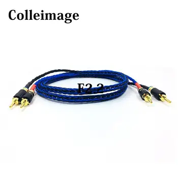 Colleimage Одна пара 8TC Hifi акустических кабелей с 2 разъемами типа 