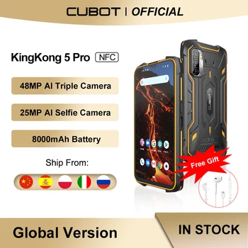 Cubot KingKong 5 Pro IP68/IP69K Водонепроницаемый Смартфон Прочный Телефон 8000 мАч 48 Мп Тройная камера Android 11 NFC 64 ГБ Глобальный 4G LTE