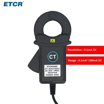 ETCR030D Зажимной Датчик тока утечки постоянного тока Диапазон измерения 0 мА ~ 100 мА постоянного тока Сильная помехозащищенность AC 3700V/ms Прочность изоляции