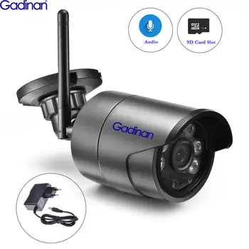 Gadinan Full HD 1080P Аудио Беспроводная Проводная ИК-светодиодная Наружная Wifi IP-камера 2MP CCTV Камера Слот для SD-карты Макс 128 Г Бесплатный Адаптер