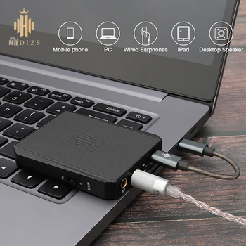 Hidizs DH80S Mini HiFi USB C Звук Аудио ЦАП усилитель Наушники Гарнитура Усилитель для наушников 4,4 мм до 2,5 мм сбалансированный адаптер
