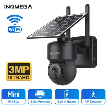 INQMEGA 3mp HD Наружная WIFI 4G камера Мини Солнечная батарея PTZ Камера 7500 мАч IP66 Беспроводная Камера наблюдения с функцией обнаружения разговоров