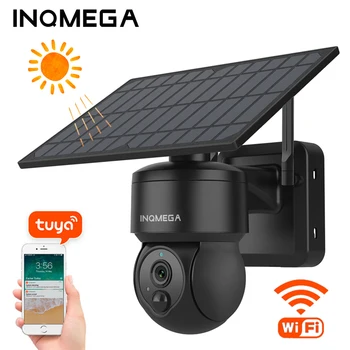 INQMEGA WIFI Солнечная камера Защита безопасности 2MP Tuya Умный дом Солнечная панель Видеонаблюдение CCTV PTZ Наружный садовый светильник