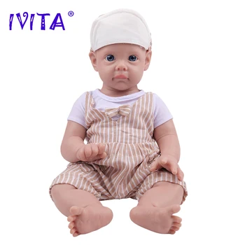IVITA WB1583 19,68 дюйма 4,29 кг 100% Силиконовая Кукла-Реборн для Всего Тела Реалистичный Мальчик Неокрашенные Куклы DIY Пустые Детские Игрушки