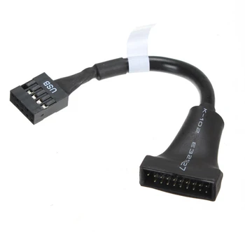 Jimier 10 см USB 2,0 9pin Корпус для подключения к материнской плате USB 3,0 20pin Разъем для подключения кабеля