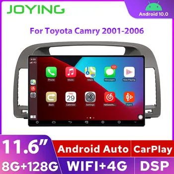 Joying 11,6 ”Android 10 Автомобильный радиоприемник Стерео Центральный 1Din Мультимедийная система Aduio Головное устройство Carplay 4G Для Toyota Camry 2001-2006