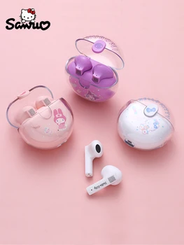 Kuromi Bluetooth Наушники Sanrio Подарки TWS Cinnamoroll Музыкальные Беспроводные Наушники С Шумоподавлением My Melody Спортивные Игры Гарнитура