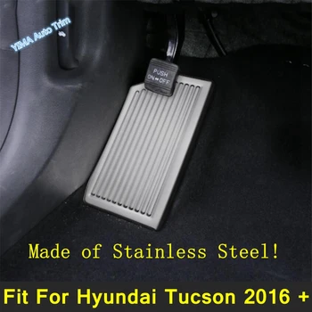 Lapetus Автостайлинг, Педаль для левой ноги, нескользящая накладка на панель, отделка 1 шт. для Hyundai Tucson 2016-2020 Интерьер из нержавеющей стали