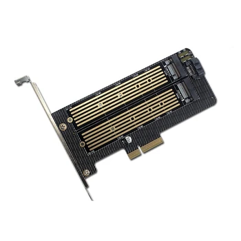 M.2 Nvme NGFF SSD для PCIE X4 X8 X16 Слот для карт Памяти SATA Двухдисковый адаптер Карта расширения Поддерживает Подключение Mkey Bkey Nvme к USB