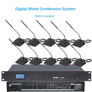 MiCWL Высококачественная Цифровая Проводная Настольная Микрофонная конференц-система с Микрофоном на Гусиной Шее Для Конференц-зала A3517