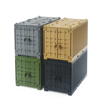 MOC Мини Строительные блоки, Многофункциональный контейнер, Обучающие Собранные модели, Совместимые Маленькие Кирпичики, игрушки для детских подарков