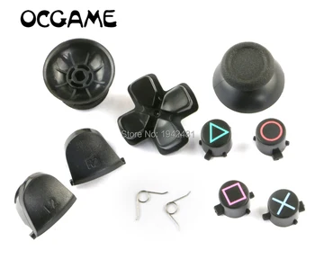OCGAME 30 компл./лот, черные полные комплекты Запасных частей, Кнопки для PS4, запчасти для контроллера