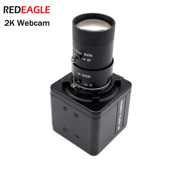 REDEAGLE 2K 4MP USB Веб-камера для прямой трансляции ПК-Камеры Промышленная CS Крепление Металлический Корпус HD 4 мм 6 Мм/5-50 мм Варифокальный Зум-объектив