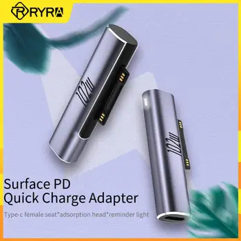 RYRA Для Microsoft Surface Pro X 8 7 6 5 4 Go Book к USB Type C PD Штекер Для Быстрой Зарядки Конвертер Зарядное Устройство Магнитный Адаптер Питания