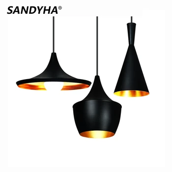SANDYHA Современный Простой Креативный подвесной светильник с одной тремя головками, Скандинавский музыкальный инструмент, ретро Арт-кафе-бар, Маленькие подвесные светильники
