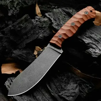 Trskt ESEE-JG5 1095 Стальной Охотничий Нож Для КРЫС, Походные Кухонные Ножи для Выживания на Открытом Воздухе С Кожаными ножнами, Прямая Поставка