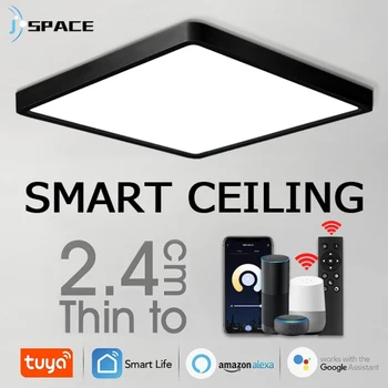 Tuya Smart LED Потолочные светильники с дистанционным управлением, потолочные светильники с регулируемой яркостью для гостиной, кухни, Спальни, Домашнего блеска