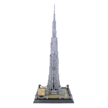 WANGE Самая Высокая архитектура в мире Башня Бурдж-Халифа в Дубае Маленькие Строительные Блоки DIY Модельные Наборы Кирпичей для детских игрушек