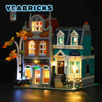 YEABRICKS Светодиодный светильник для книжного магазина 10270, набор строительных блоков (не включает модель), кирпичи, игрушки для детей с дистанционным управлением
