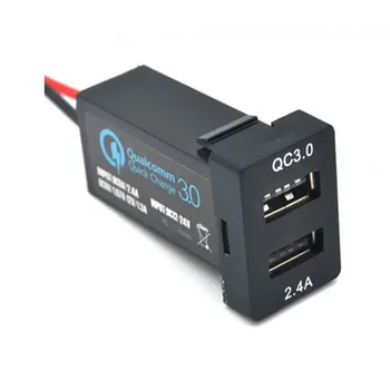 автомобильный Интерфейс USB Зарядное устройство с двойным USB-портом с QC 3,0 быстрая зарядка для Lexus IS250 GX460 ES350 IS300h IS200t LX570 RC200t ES300h