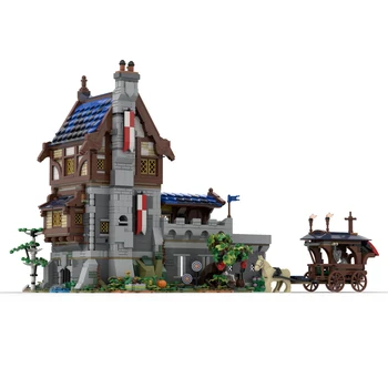 Авторизованный MOC-118869 Средневековый замок, Модель Крепости, набор строительных блоков на средневековую тематику, игрушки (3151 + шт)