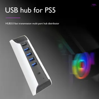 Адаптер расширения Digital Edition Консольный Импортный USB-концентратор USB3.0 Splitter Адаптер расширения от 1 до 5 с несколькими портами для PS5