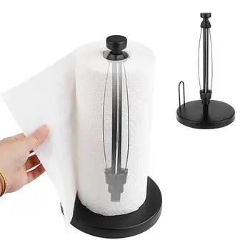 Амортизирующий вертикальный держатель для бумажных полотенец для ванной Комнаты, кухонного рулона, без сверления, настольная подставка для бумажных полотенец для кухни Ресторана