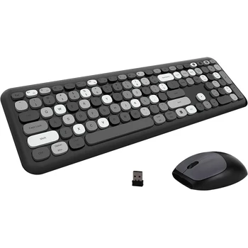 Беспроводная клавиатура и мышь Mofii, USB 110 клавиш, компактный полноразмерный беспроводной красочный набор клавиатур для компьютера с Windows, ПК, ноутбука