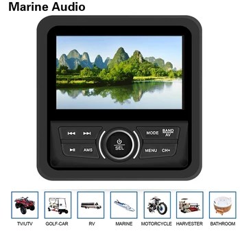 Водонепроницаемое морское стерео Bluetooth-радио, аудиосистема мотоцикла, лодка, автомобильный MP5-плеер, Автоматическая звуковая система, FM AM-приемник для SPA UTV ATV