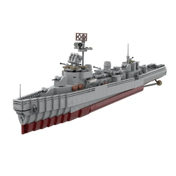 Военный строительный блок MOC Fletcher frigate, набор линкоров, модель военного корабля ВМС, армейское оружие, набор кирпичей, оружие, крейсер, игрушки для транспортных средств