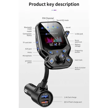 Высококачественный Прочный Портативный Практичный комплект MP3-плеер Радиоадаптер Bluetooth FM-передатчик Автомобильный FM-передатчик