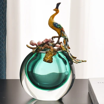 Декор для дома Стеклянная ваза с глазурованной эмалью, художественные поделки, украшения для крыльца, домашний декор в скандинавском стиле