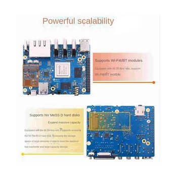 Для Orange Peel 5 Plus 16 ГБ оперативной памяти + 256 ГБ Emmc Модуль RK3588 Восьмиядерный Поддержка 8K Видео 2,5 G WiFi6 BT Комплект модулей US Plug