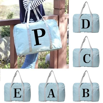 Женская дорожная сумка, Большая сумка-тоут, органайзер, чехол для выходных, одежда для хранения, сумки с буквенным принтом, необходимые для отдыха, ручная кладь, Мужские сумки