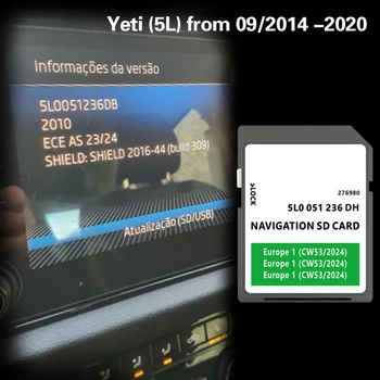 Используется для Yeti (5л) с 09/2014 по 2020 год Карта Европы Melta Румыния Португалия GPS SD карта