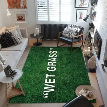 Ковер с мокрой травой, Роскошный зеленый коврик для гостиной, коврик для пола, прикроватный эркер для спальни, диван, коврик для домашнего декора