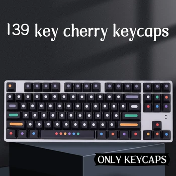 Колпачки для ключей в черный Горошек, Вишневый Профиль, Краситель Sub PBT, Колпачок для ключей GMK Cherry MX Switch 61/64/68/87/96/980/104/108, Механическая клавиатура