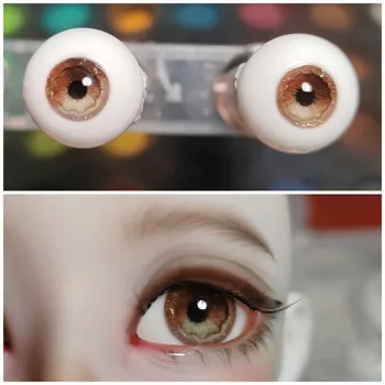Коричневые защитные глаза куклы BJD 14 мм, гипсовое глазное яблоко, 1 пара