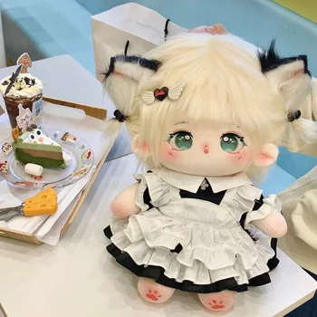 Кукла ручной работы из 2 предметов, платье горничной, повязка на голову, наряд для куклы Kpop Star Idol, одежда для куклы 15 см 20 см, игрушечный костюм для косплея