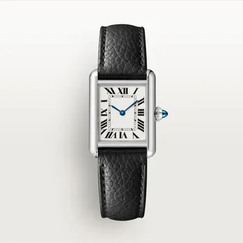 Лучший люксовый бренд Оригинального качества, японский механизм Reloj Mujer, Модные женские простые кварцевые кожаные часы с квадратным баком